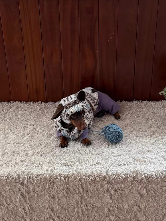 Fair Isle Dog Jumper and Hat