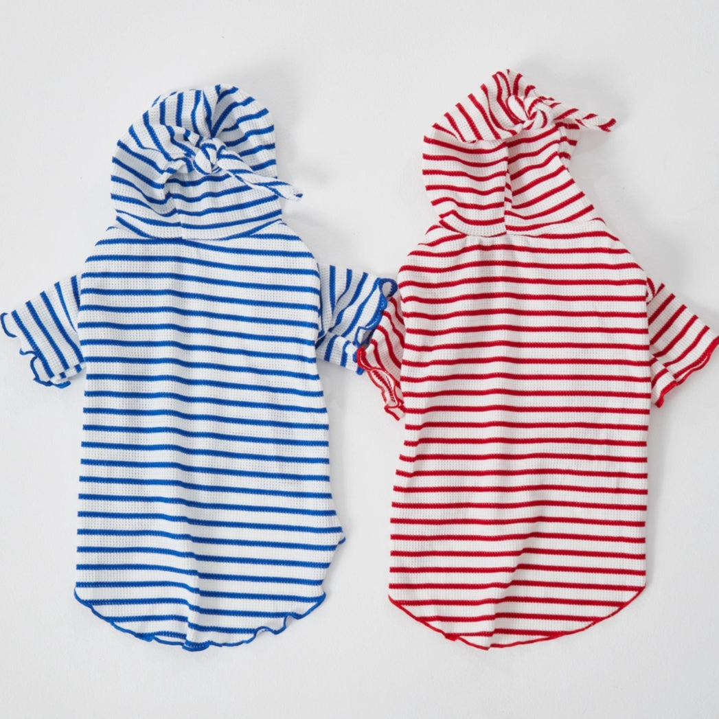 Dachshund Red & Blue Stripe Hoodie