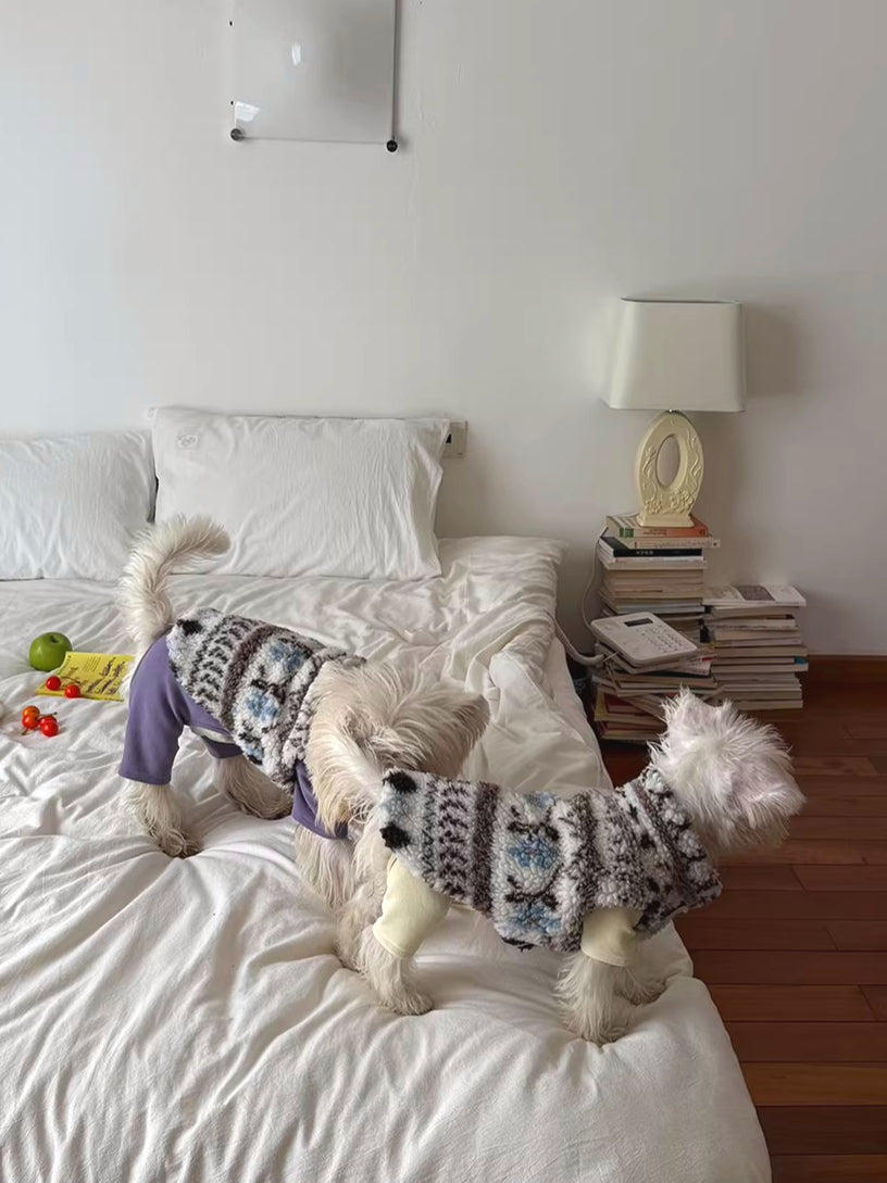 Fair Isle Dog Jumper and Hat