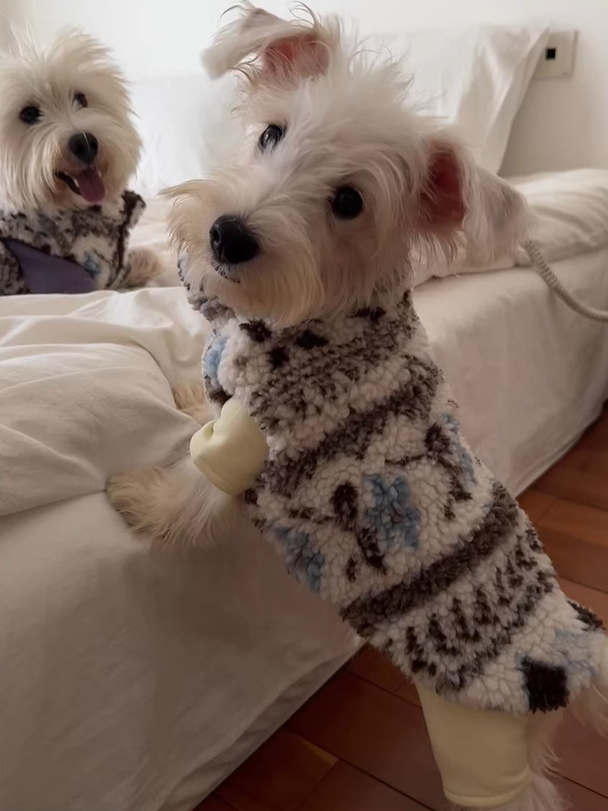 Fair Isle Dog Jumper and Hat