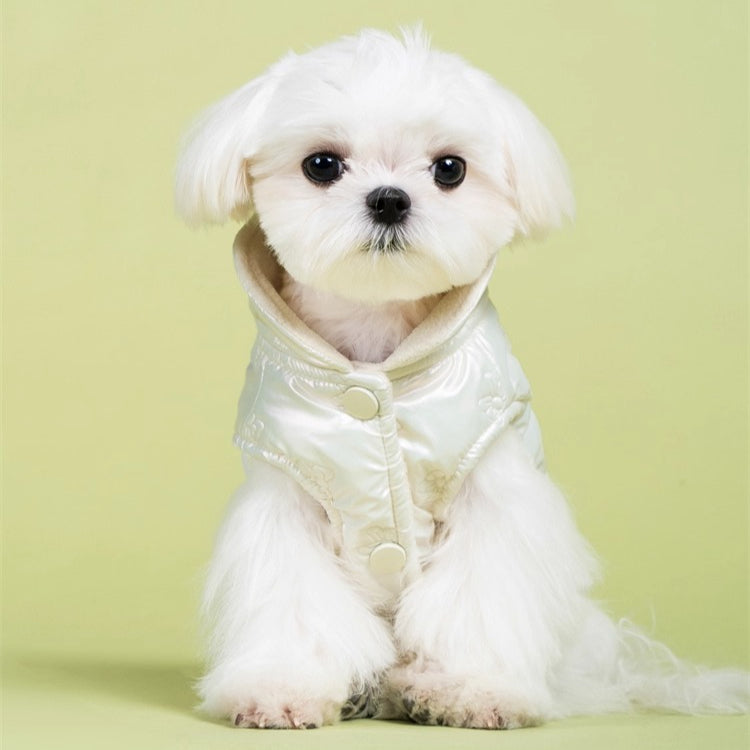 Embossed Bow Warm Cotton Dog Jacket