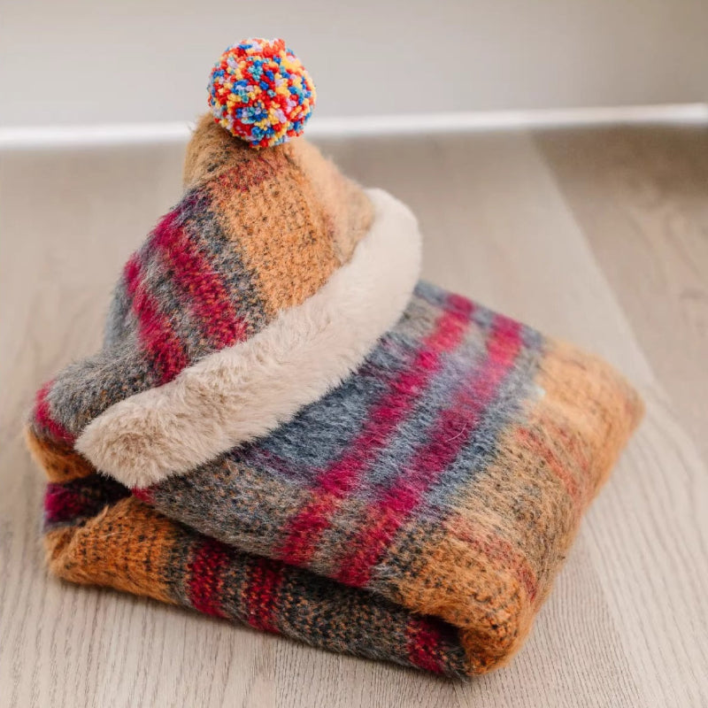 Maillard Warm Plush Cat Poncho