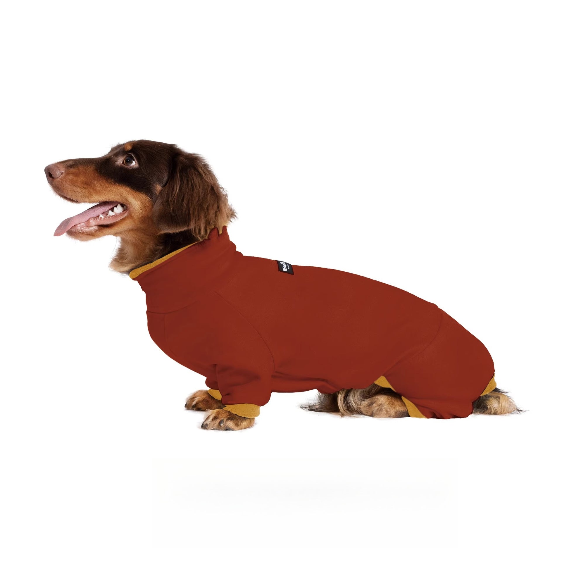 Dachshund Warm Stretchy Onesie Red / XXL