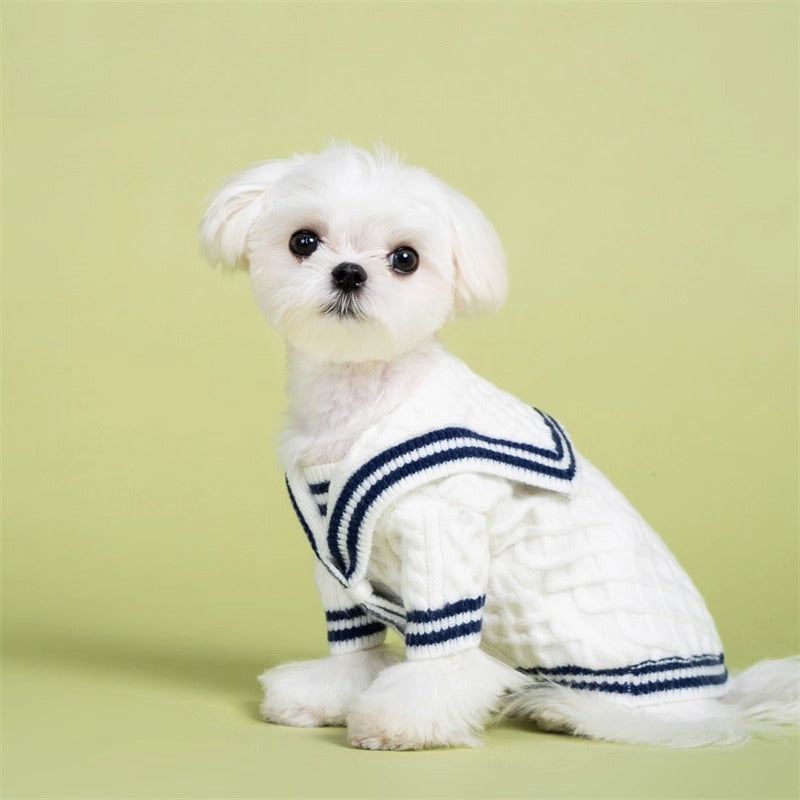 Warm Sailor Dog Sweater