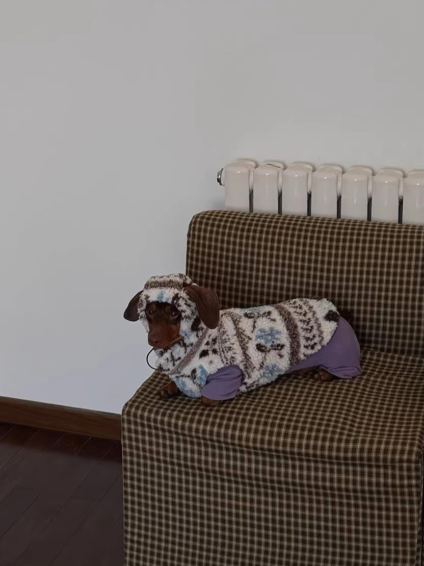 Fair Isle Dog Jumper and Hat