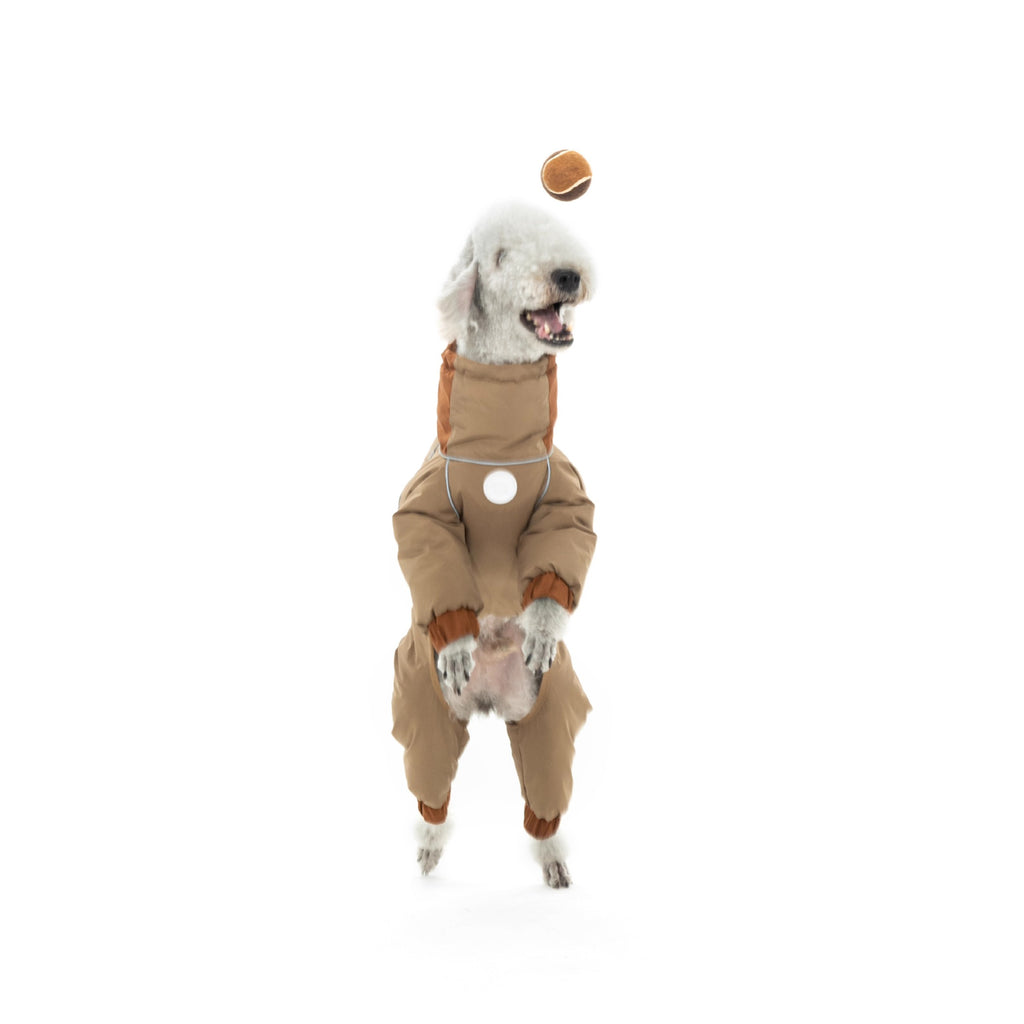 Warm Puffy Waterproof Four-leg Dog Snowsuit