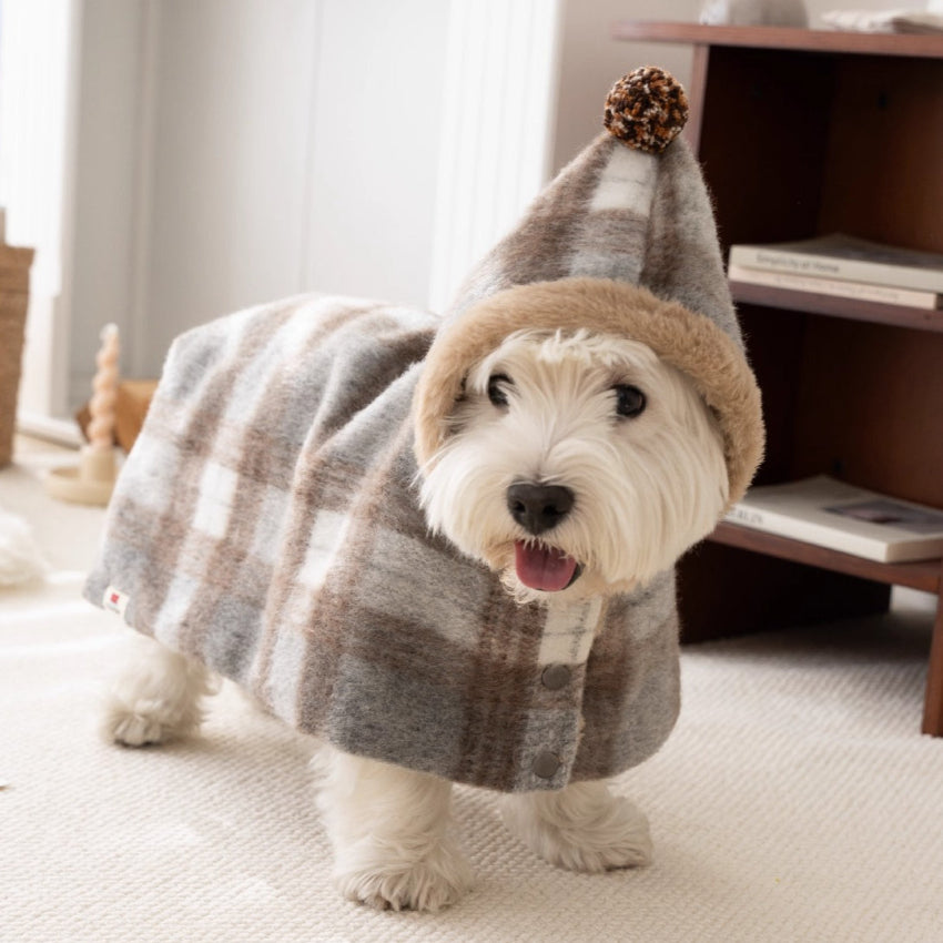 Maillard Warm Plush Dog Poncho