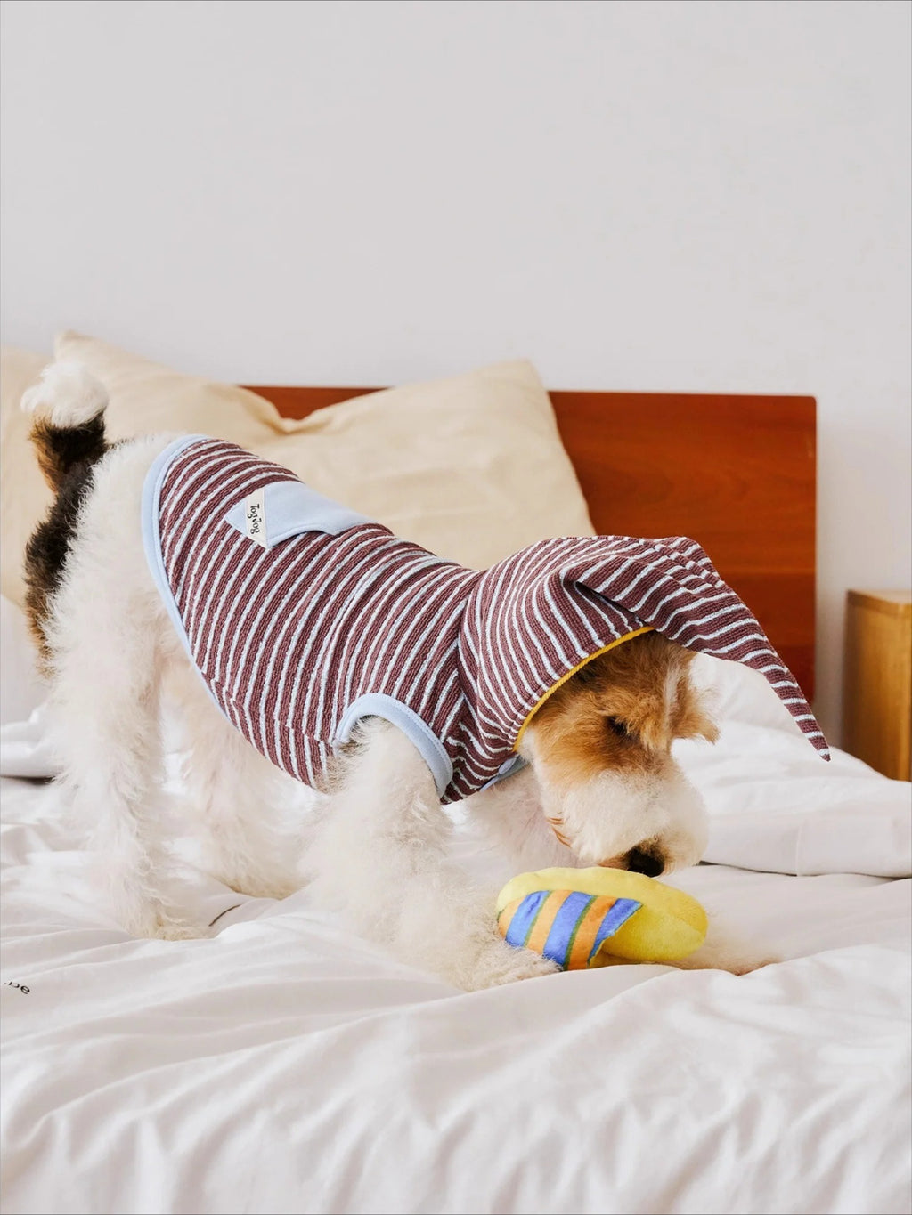 Warm Stripe Pet Hoodie Pajama