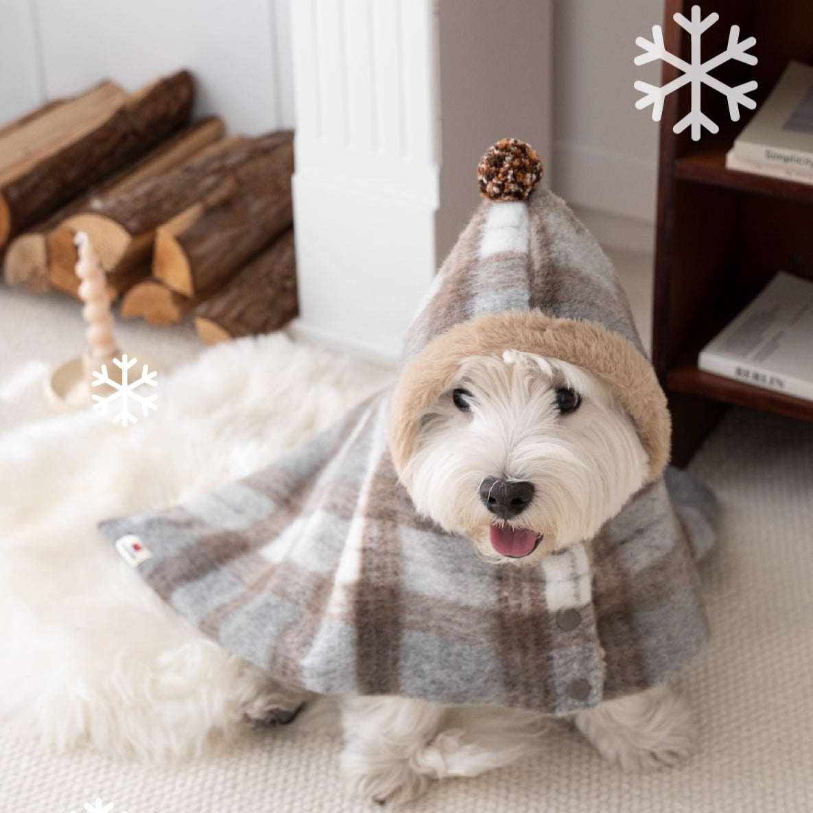 Maillard Warm Plush Dog Poncho