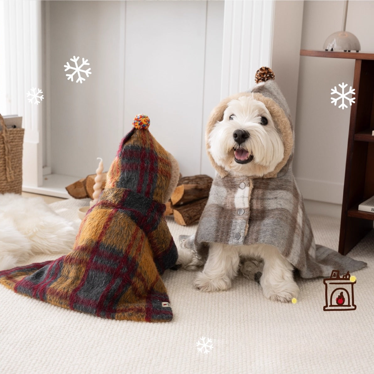 Maillard Warm Plush Dog Poncho