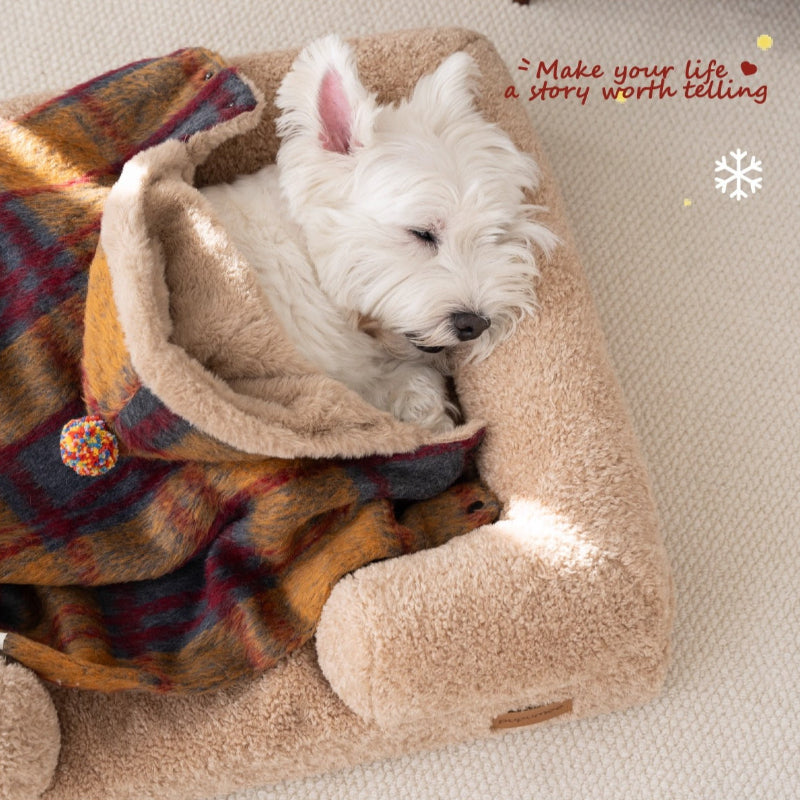 Maillard Warm Plush Dog Poncho