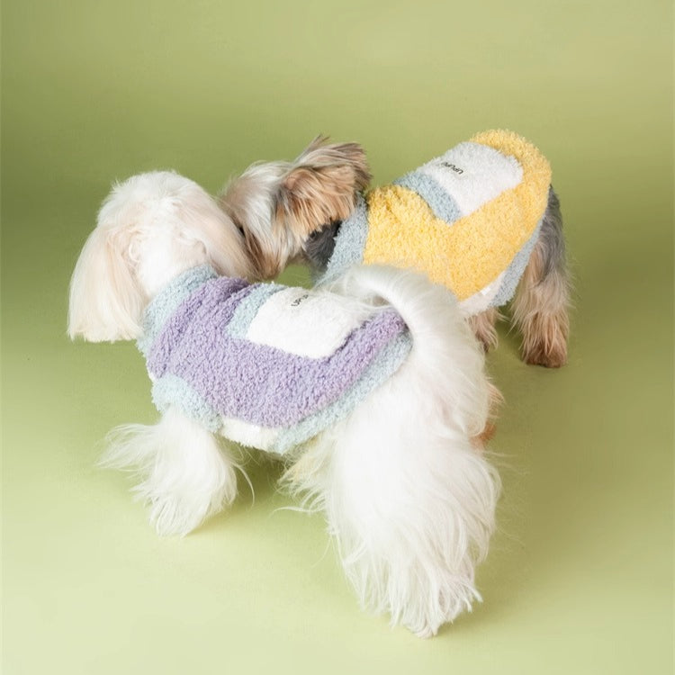 Colour-block Double-sided Fleece Vest Pet Clothes