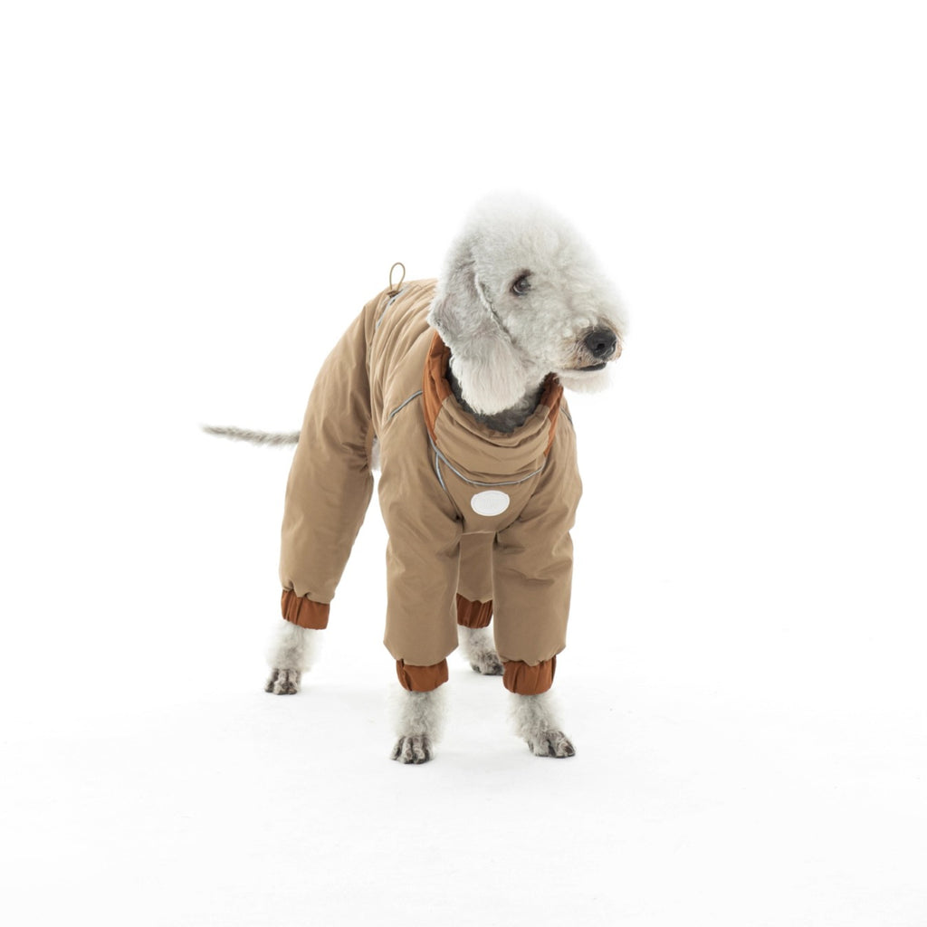 Warm Puffy Waterproof Four-leg Dog Snowsuit