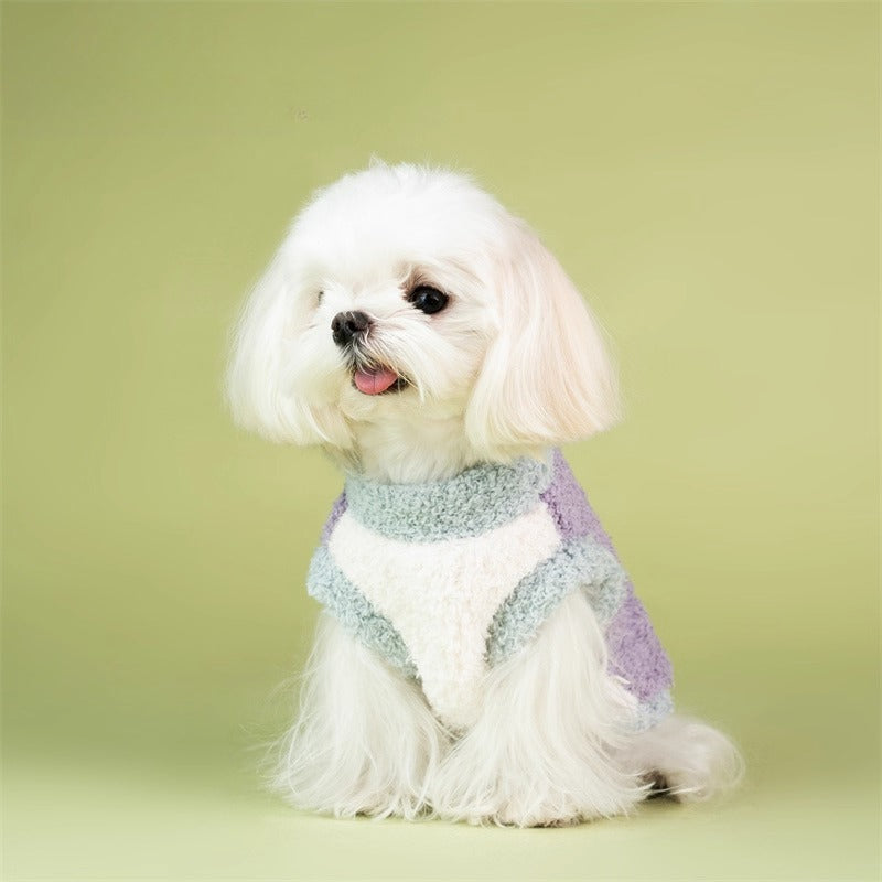 Colour-block Double-sided Fleece Vest Pet Clothes