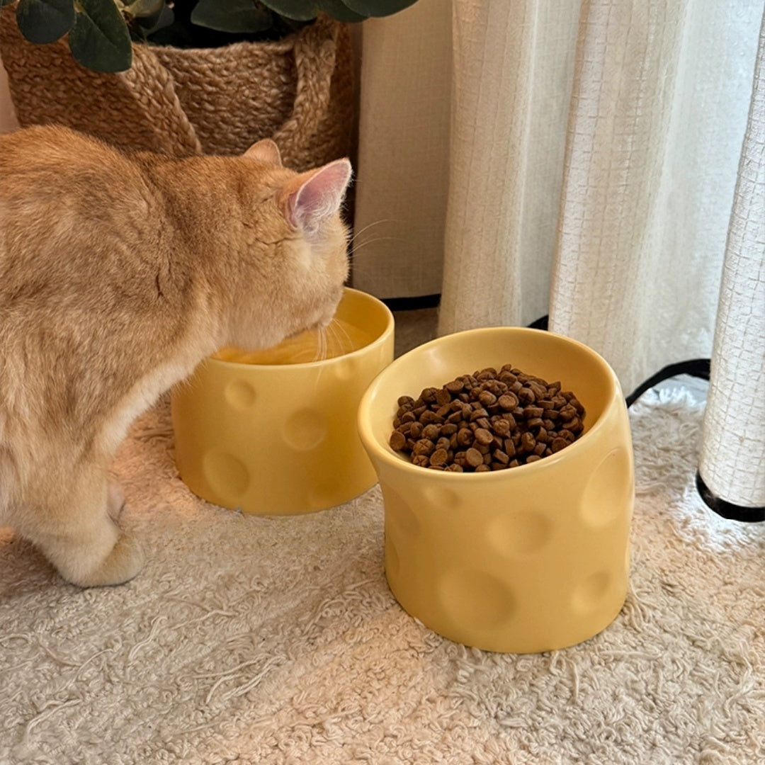 Cheese Ceramic Pet Bowl
