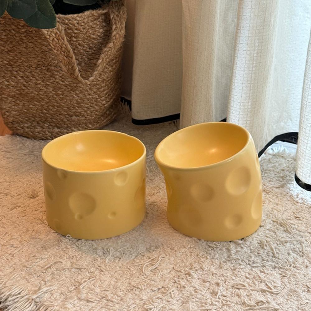 Cheese Ceramic Pet Bowl