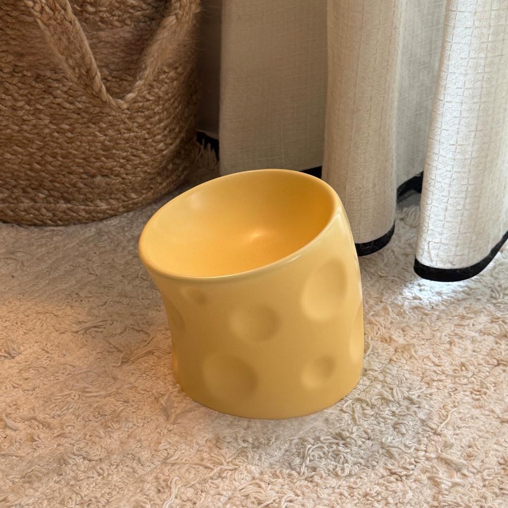 Cheese Ceramic Pet Bowl