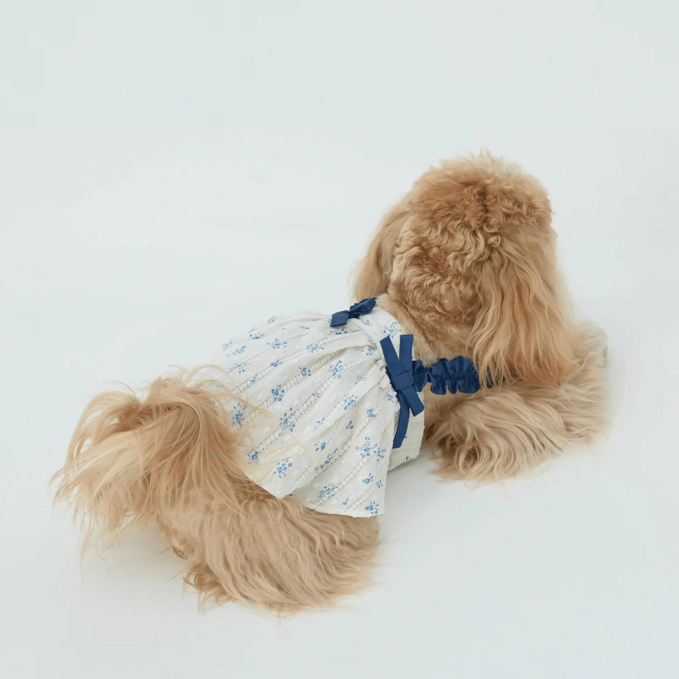 Pet Indigo Floral Sundress Dog Clothes