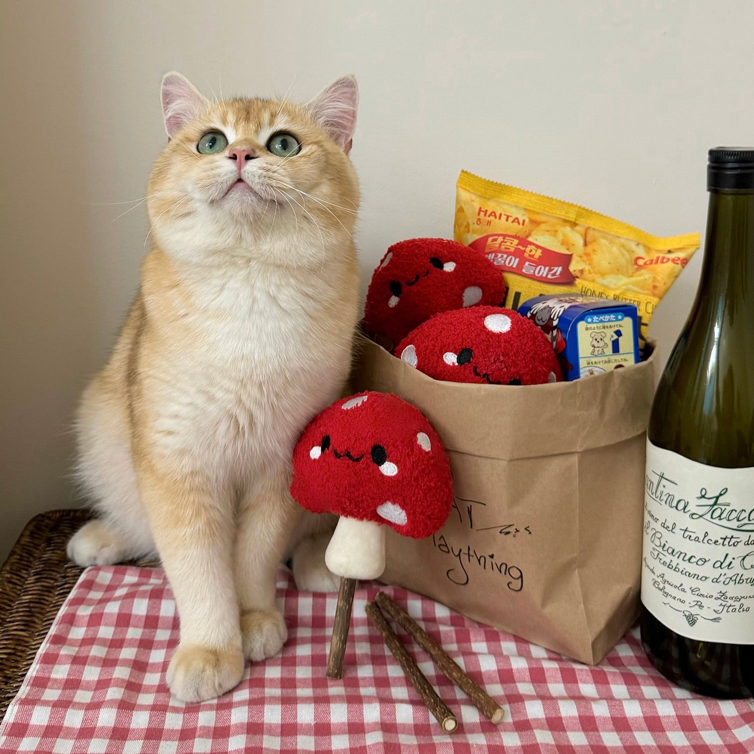 Mushroom Cat Chew Toy