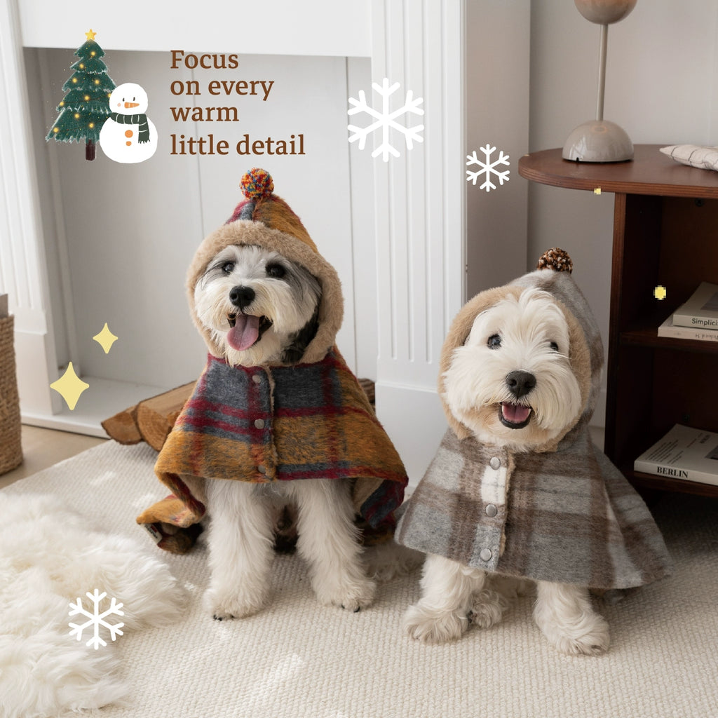 Maillard Warm Plush Dog Poncho