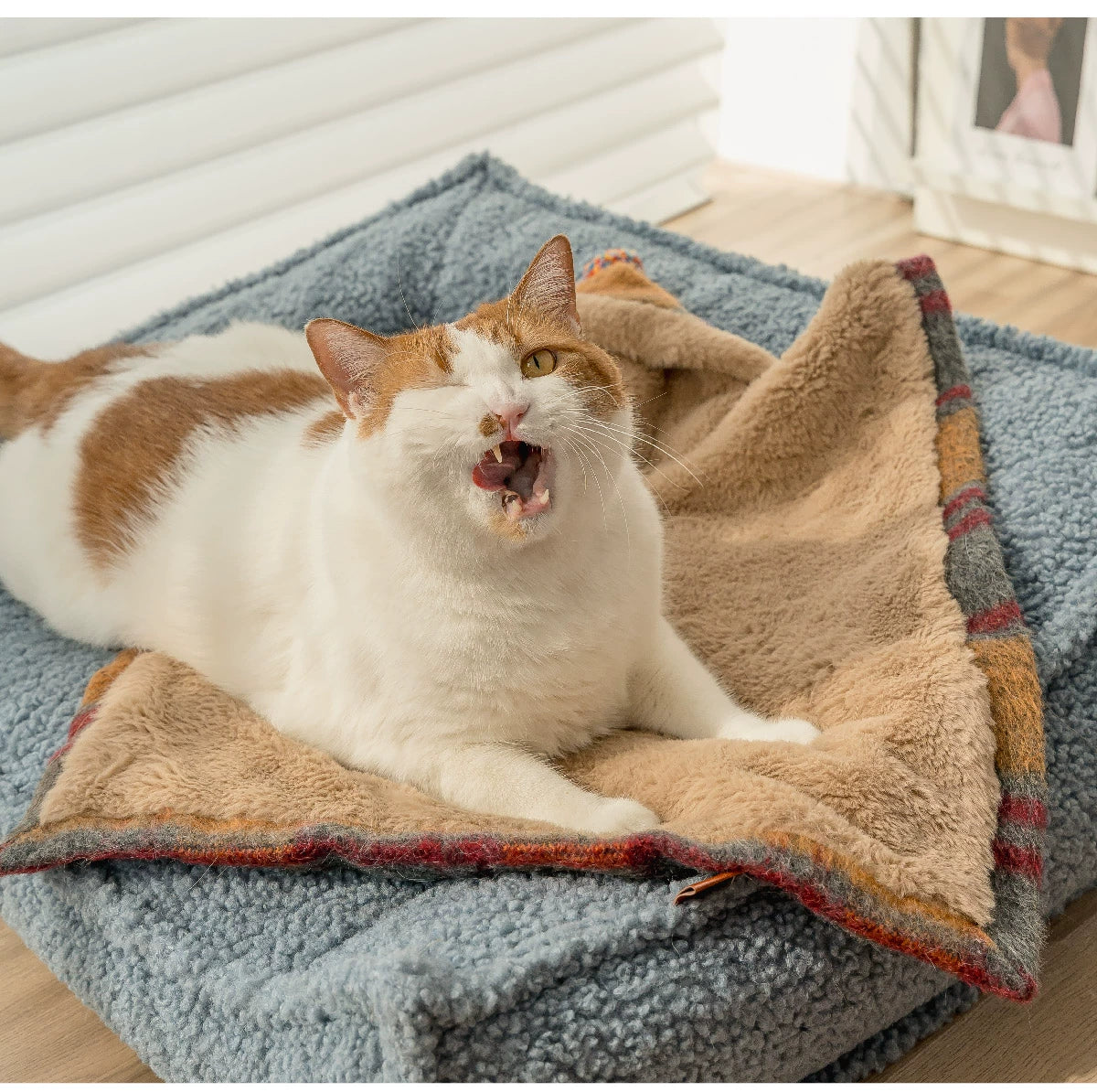 Maillard Warm Plush Cat Poncho