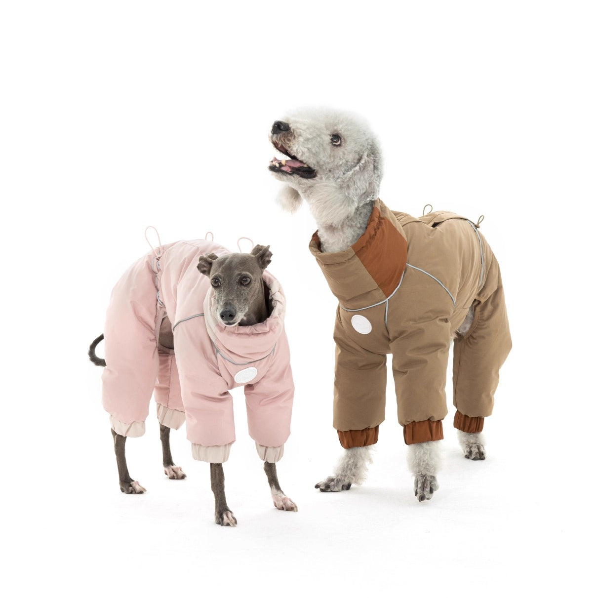 Warm Puffy Waterproof Four-leg Dog Snowsuit