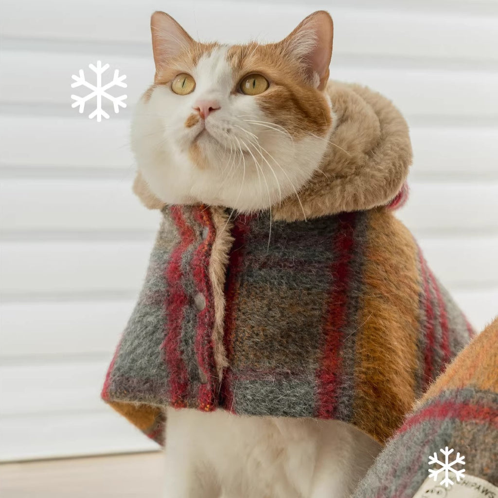 Maillard Warm Plush Cat Poncho