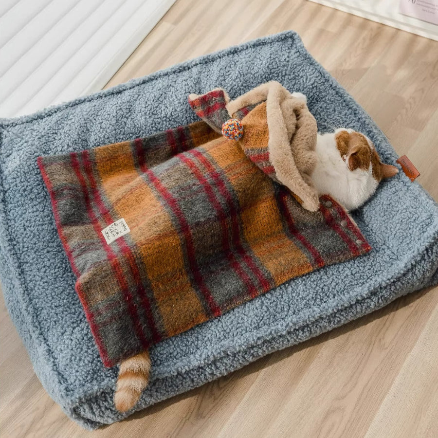 Maillard Warm Plush Cat Poncho