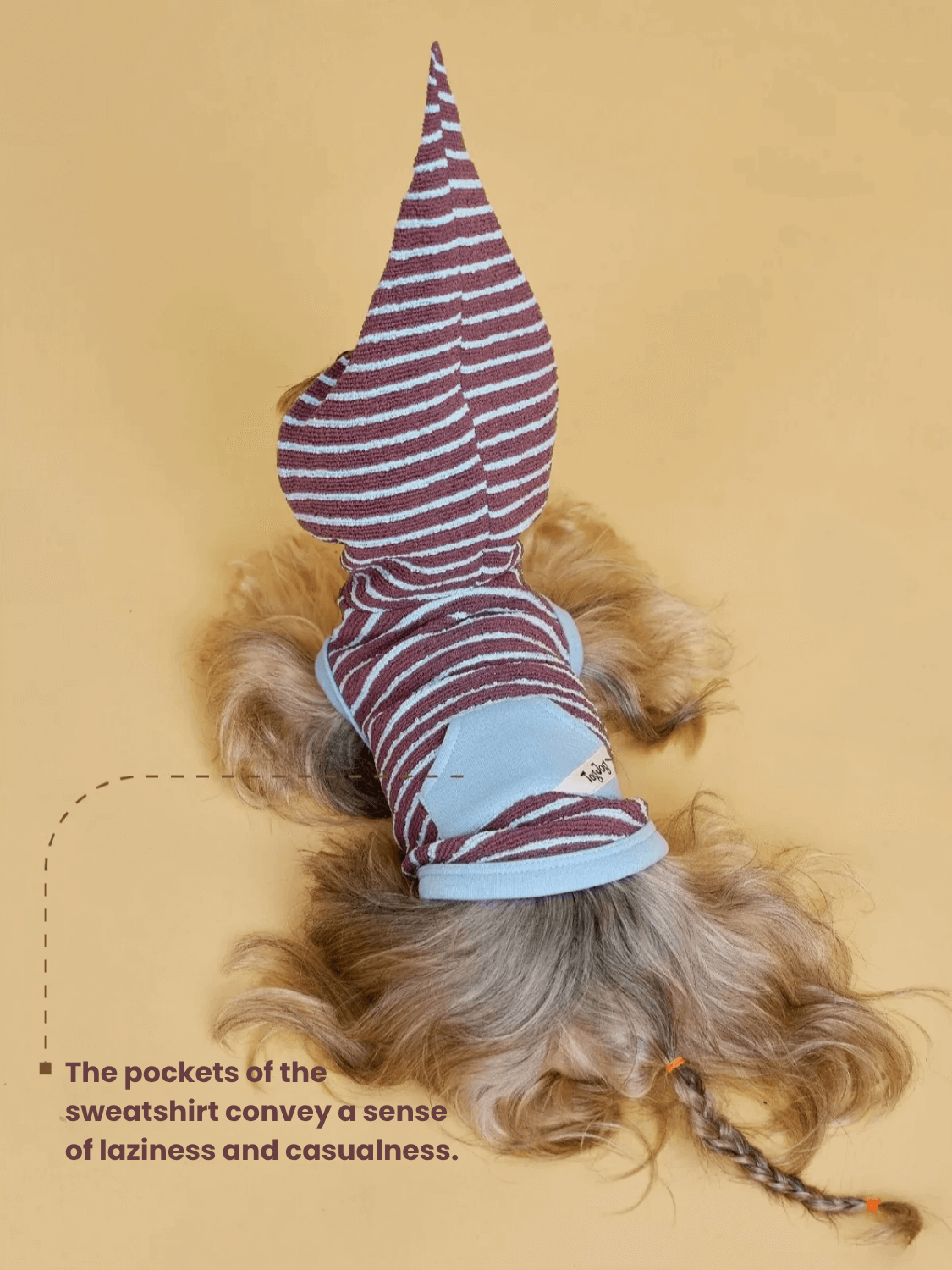 Warm Stripe Pet Hoodie Sweatshirt