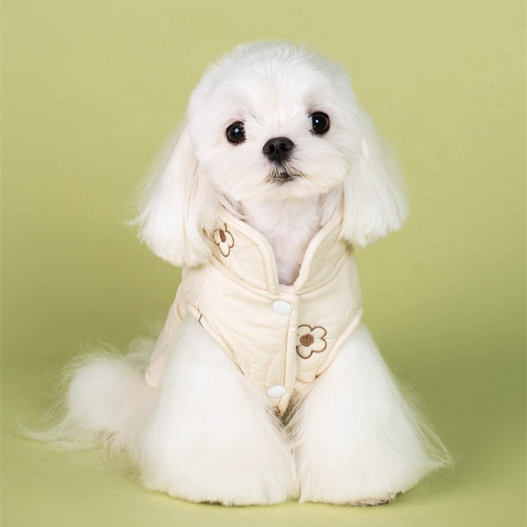 Embroidered Thickened Warm Cotton Dog Jacket