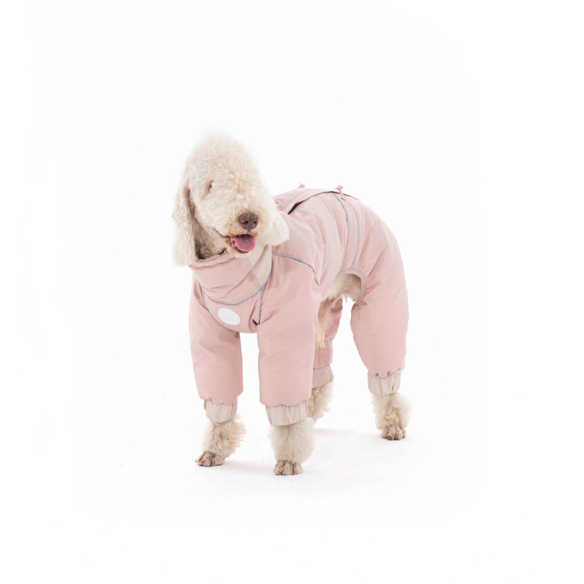 Warm Puffy Waterproof Four-leg Dog Snowsuit