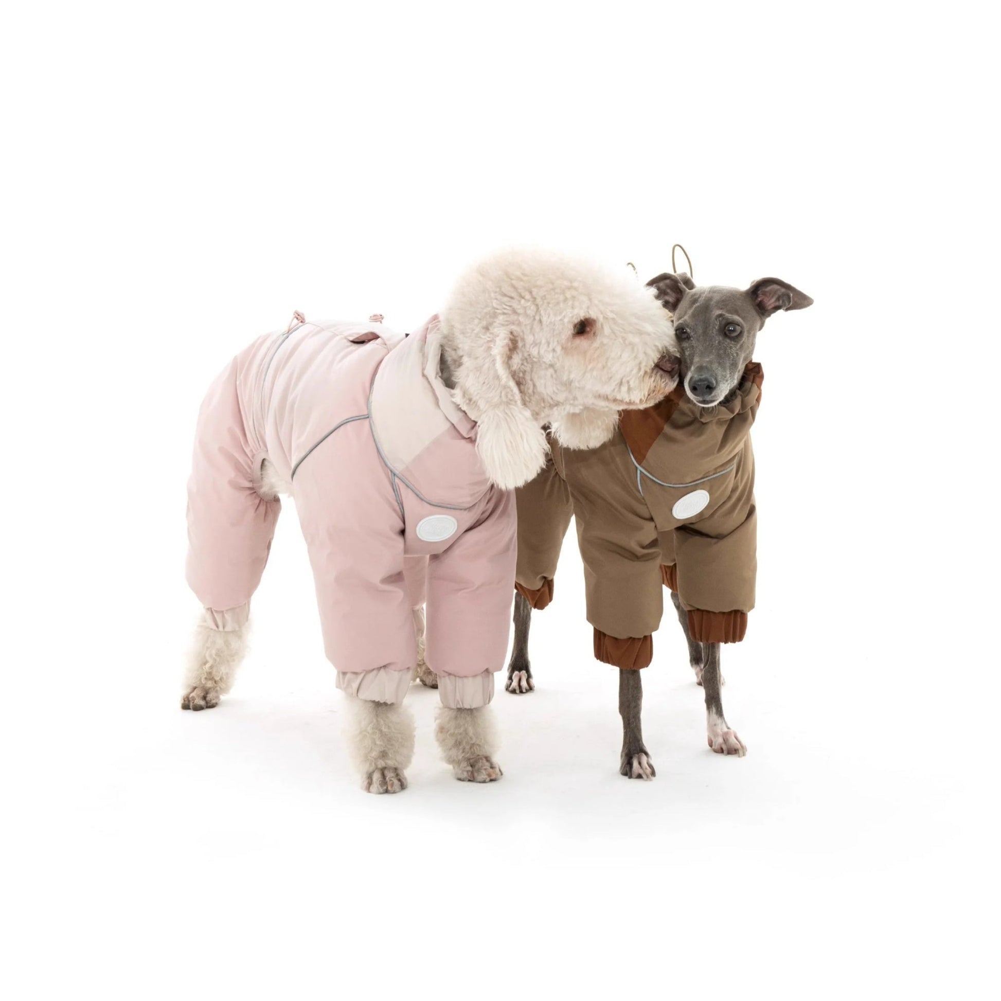 Warm Puffy Waterproof Four-leg Dog Snowsuit