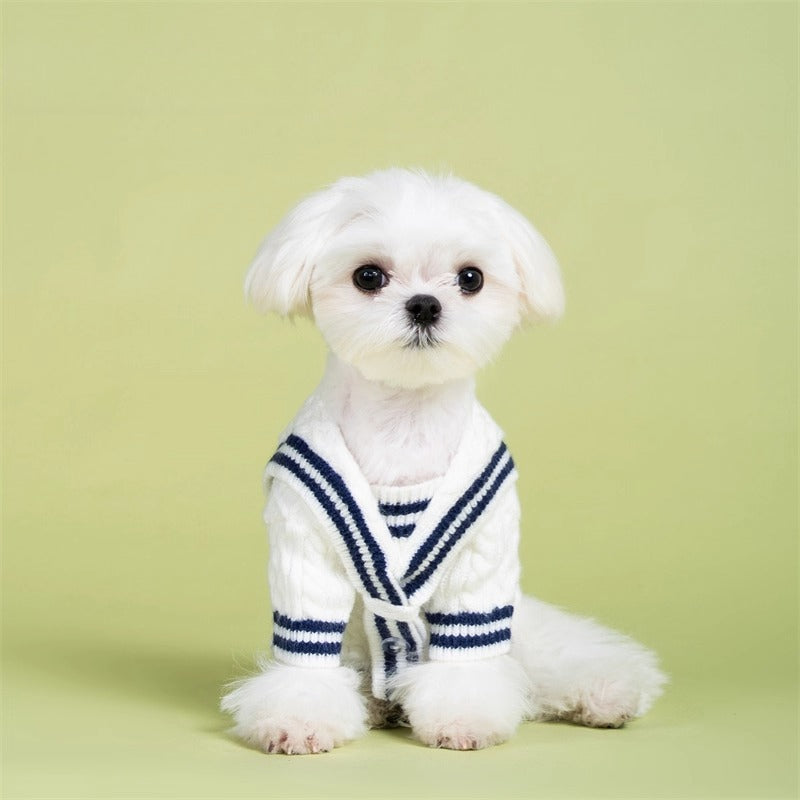 Warm Sailor Dog Sweater