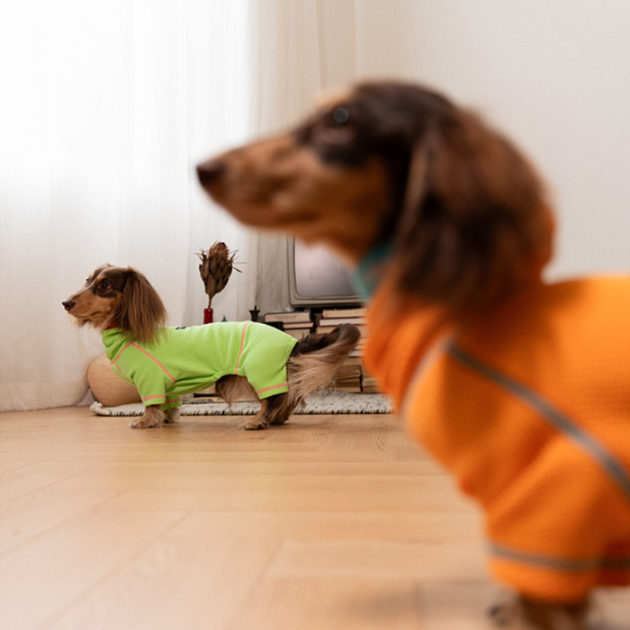 Dachshund Waffle Knit Hoodie Onesie