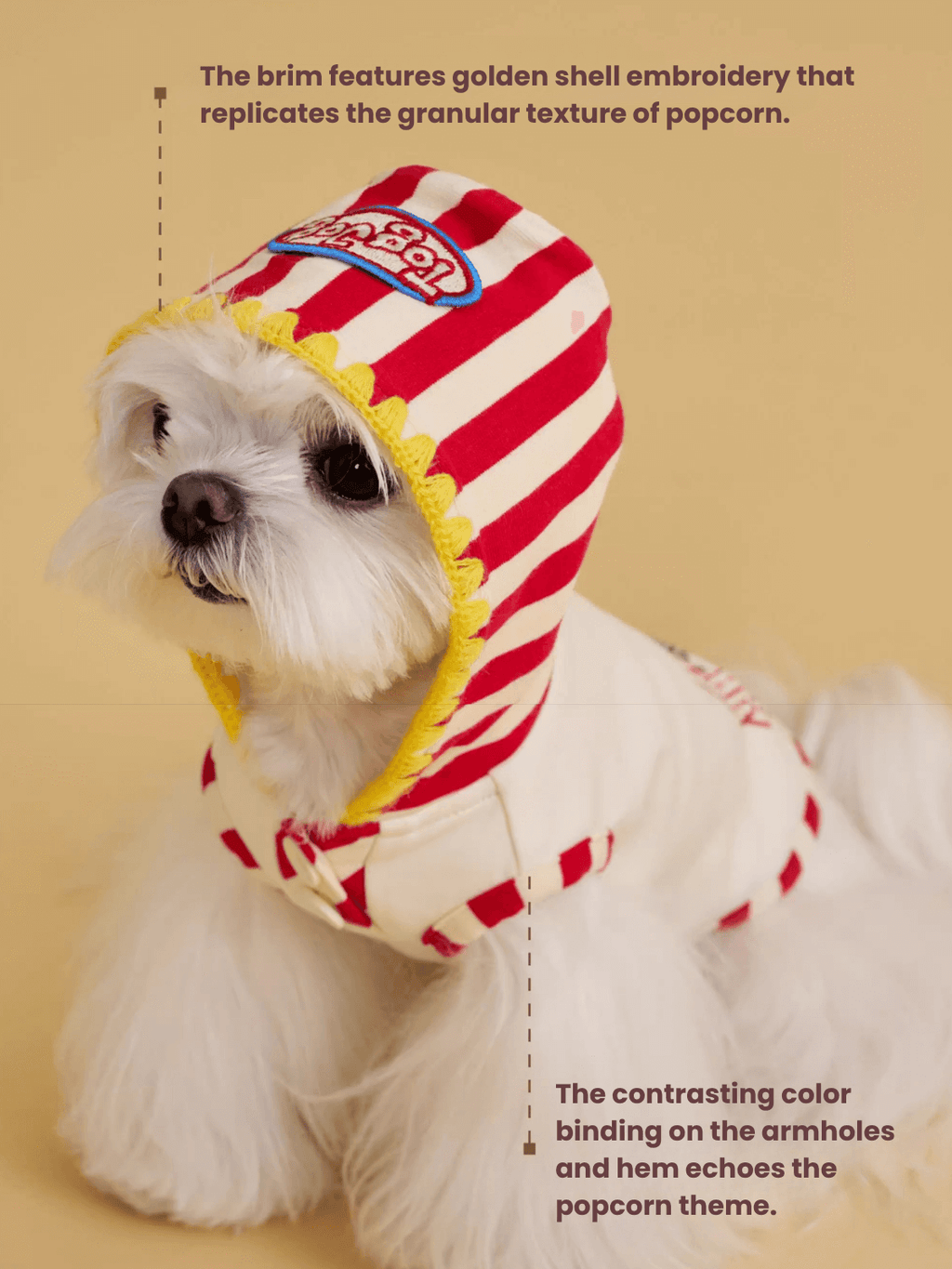 Popcorn Warm Cotton Pet Hoodie