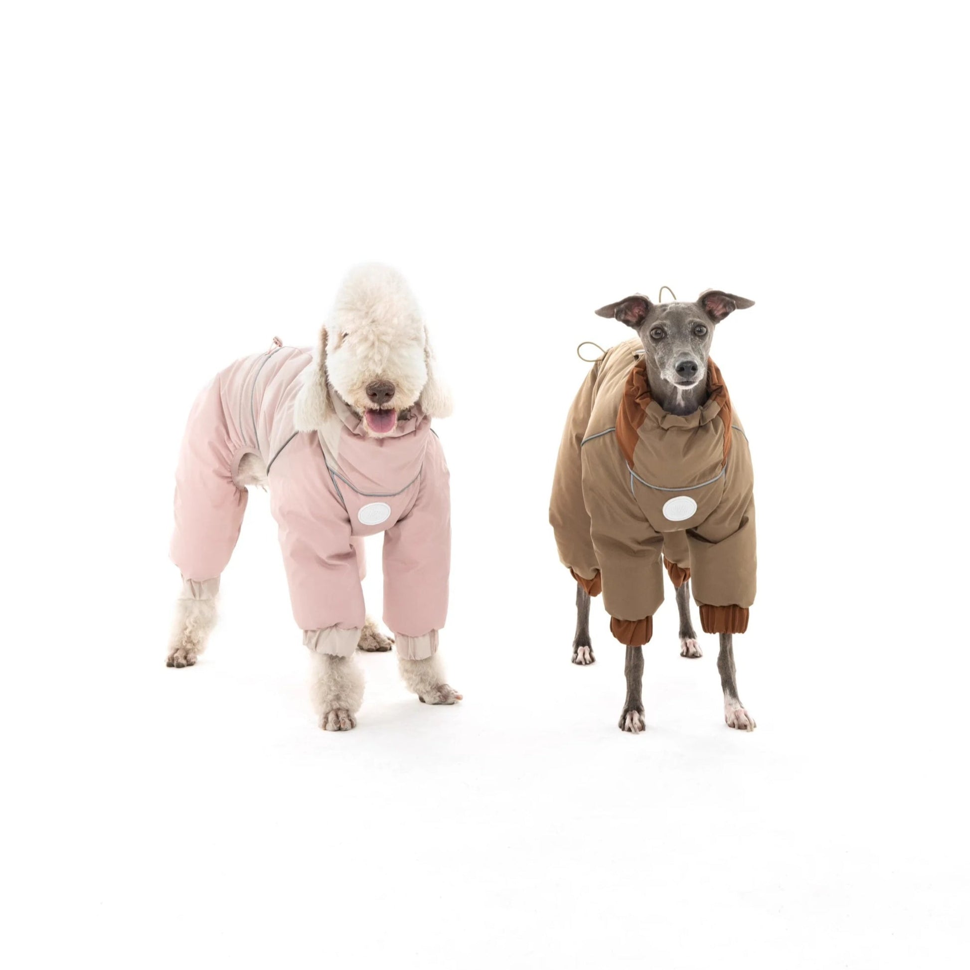 Warm Puffy Waterproof Four-leg Dog Snowsuit