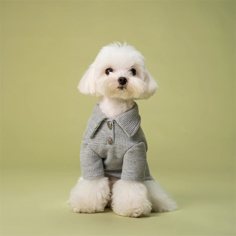Waffle Knit Pet Polo Shirt